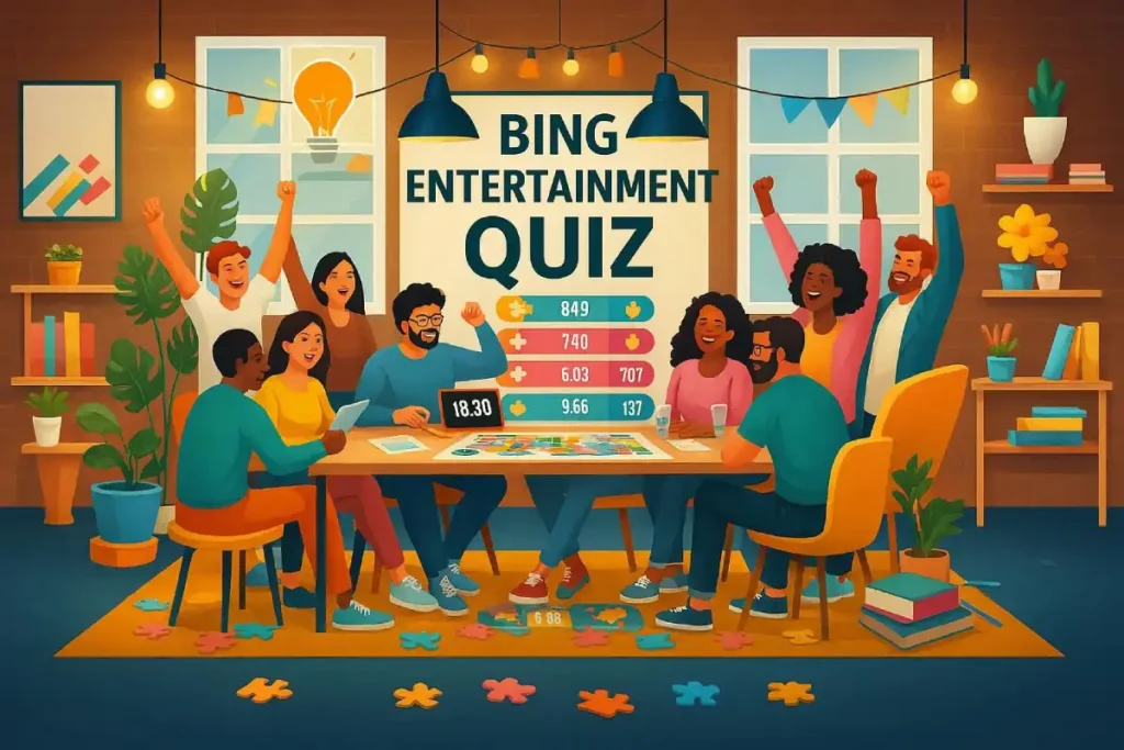 Take the bing entertainment quiz and answer questions on American movies, TV shows, music, gaming, streaming, comedy and entertainment industry stories. Play now and see your score!